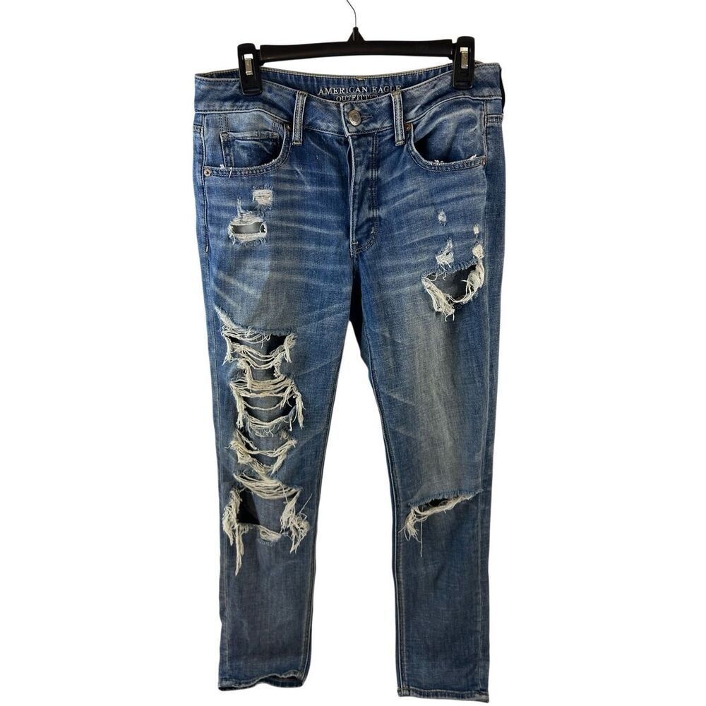 American Eagle 6 reg Tom Girl jeans button fly jeans